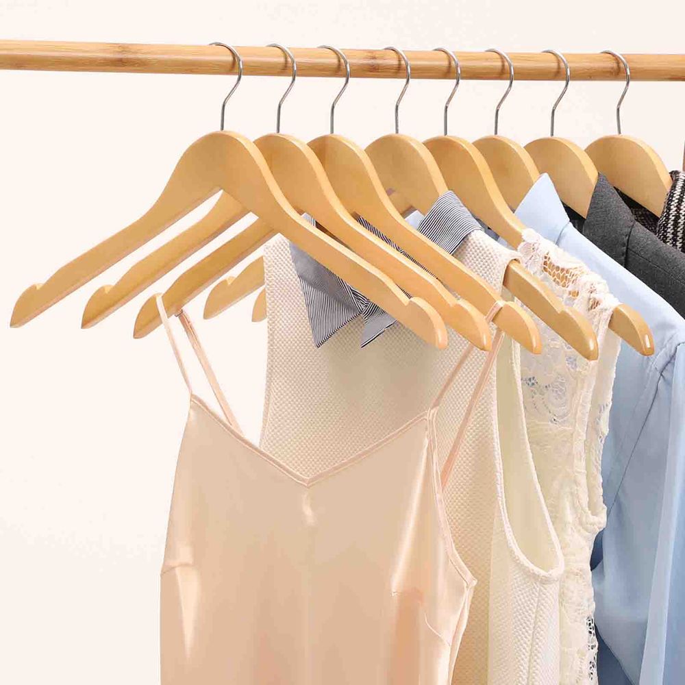 Songmics Σετ με 20 Ξύλινες Κρεμάστρες Ρούχων - Natural - CRW003 - 20