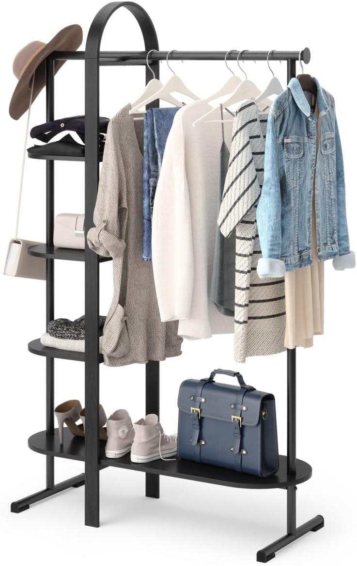 Umbra Bellwood Κρεμάστρα Δαπέδου με 4 Ράφια - Ράγα Ρούχων - Black