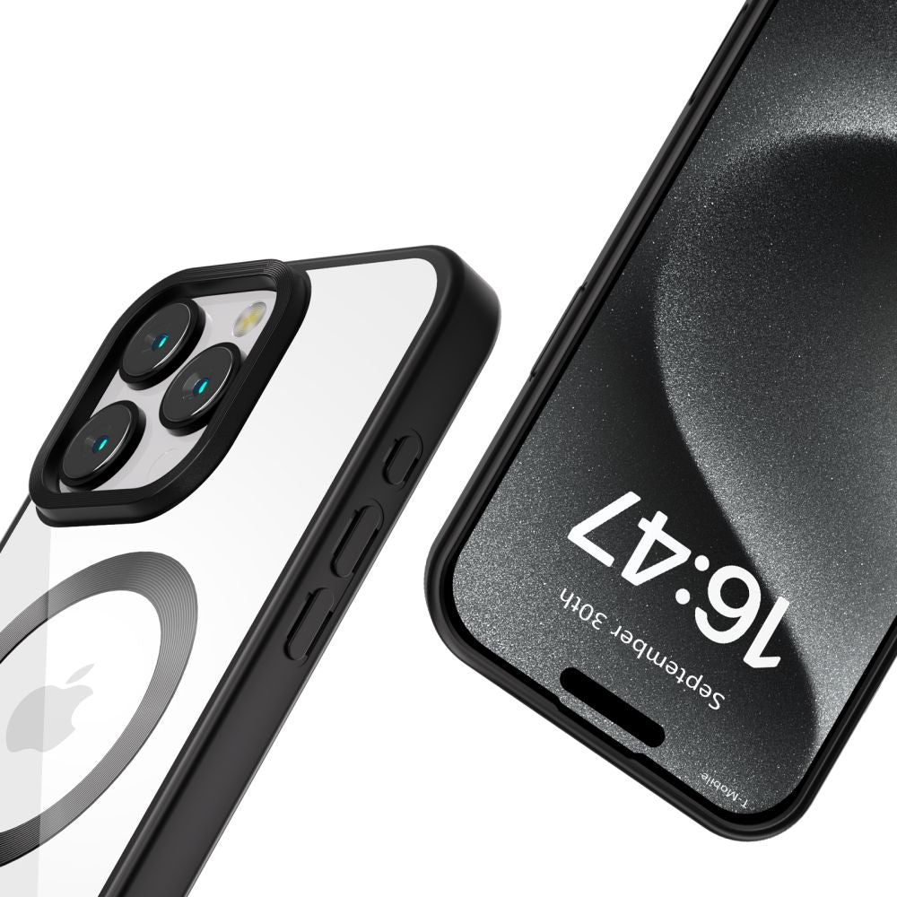 Tech - Protect iPhone 16 Pro Max MagFlex Θήκη Σιλικόνης TPU με MagSafe - Διάφανη / Satin Black