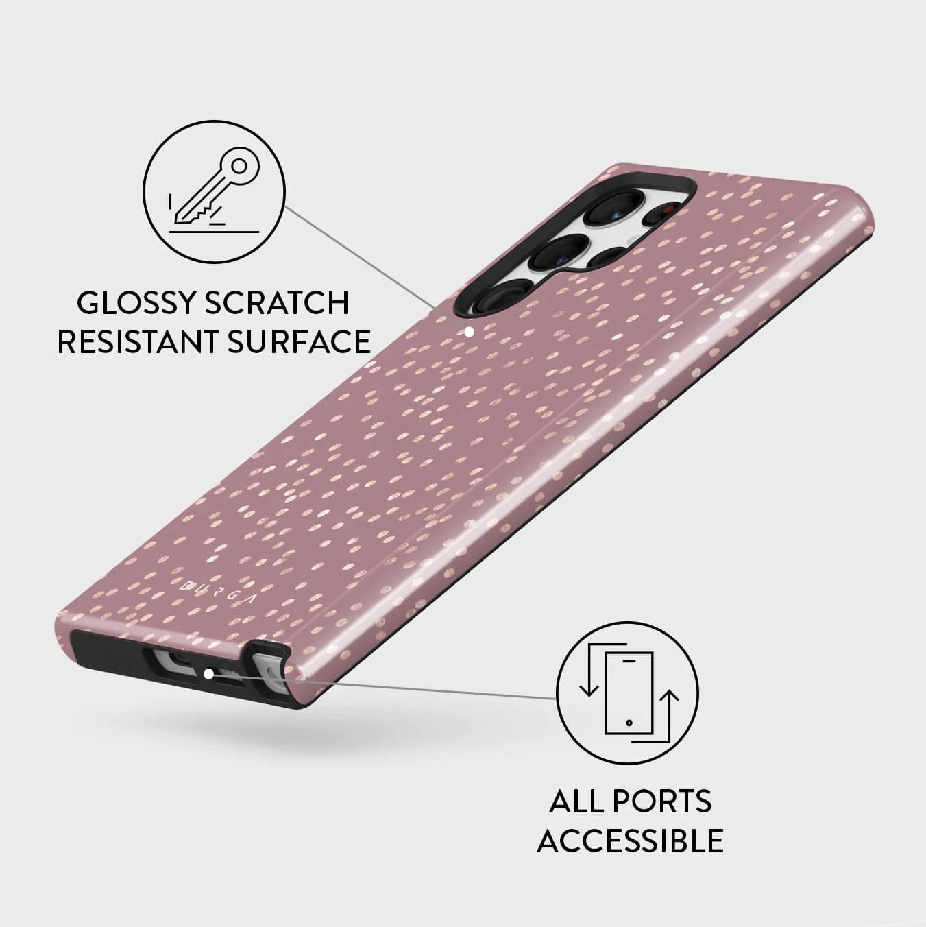 Burga Samsung Galaxy S22 Ultra Fashion Tough Σκληρή Θήκη - Hot Cocoa