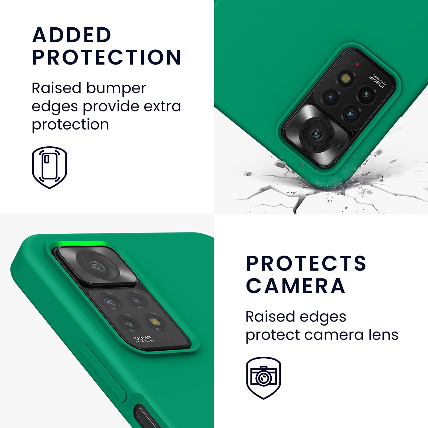 KW Xiaomi Redmi Note 11 Pro / Note 11 Pro 5G Θήκη Σιλικόνης Rubberized TPU - Emerald Green - 57373.142