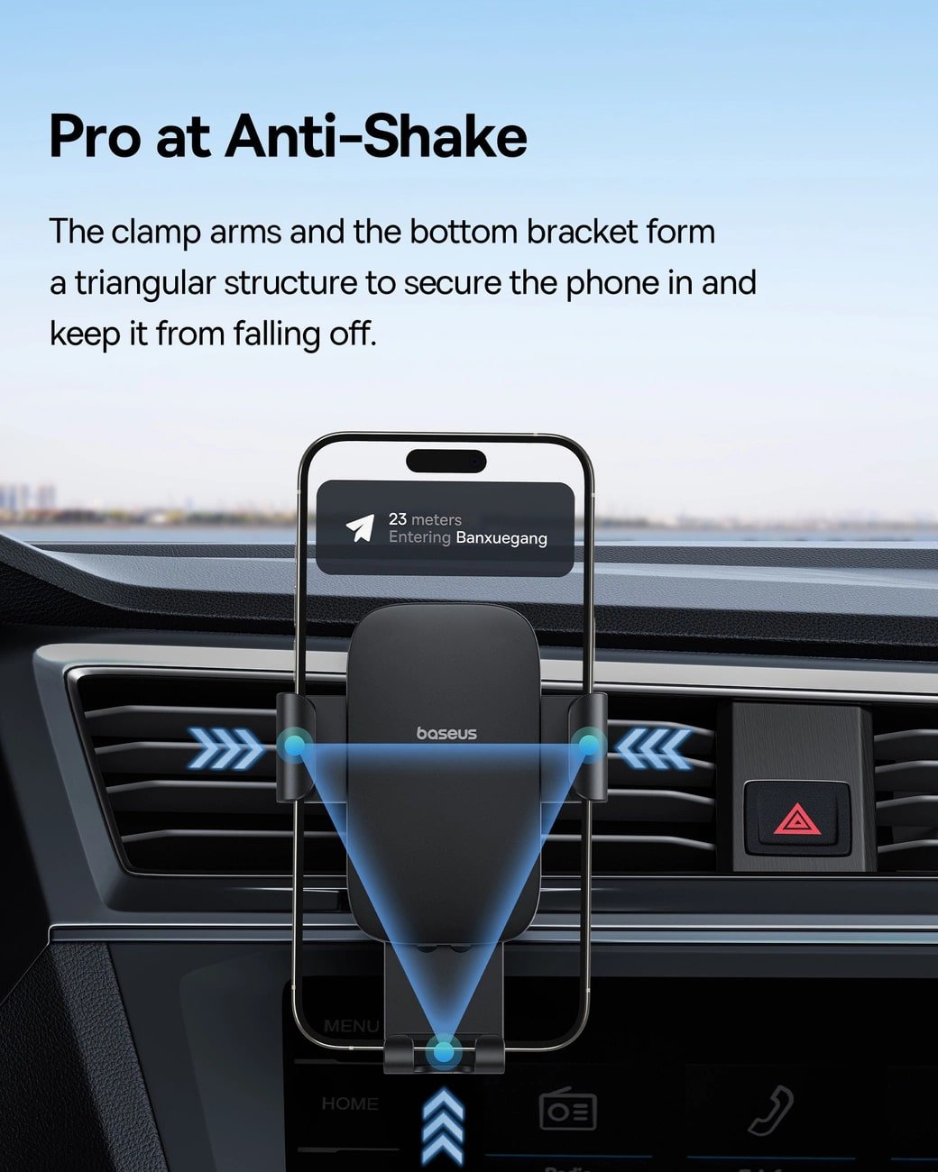 Baseus Metal Age 3 Gravity Car Air Vent Mobile Holder - Universal Βάση Αυτοκινήτου Αεραγωγού - Black - BS - CM028