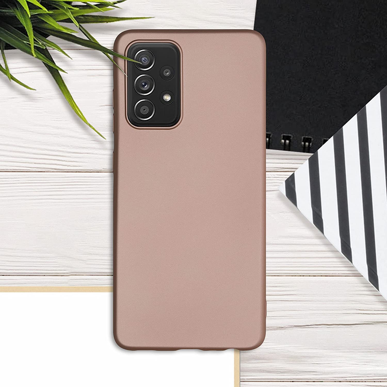 KW Samsung Galaxy A52 / A52 5G / A52s 5G Θήκη Σιλικόνης TPU - Metallic Rose Gold - 54351.31
