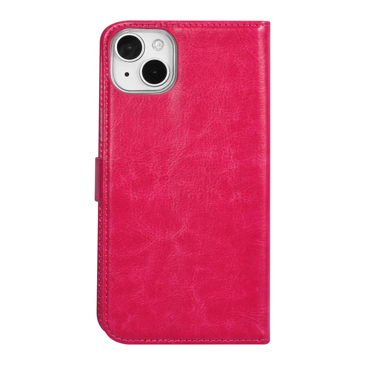 Tuniq iPhone 15 Plus / 14 Plus - Θήκη Πορτοφόλι Stand από Δερματίνη - Ροζ