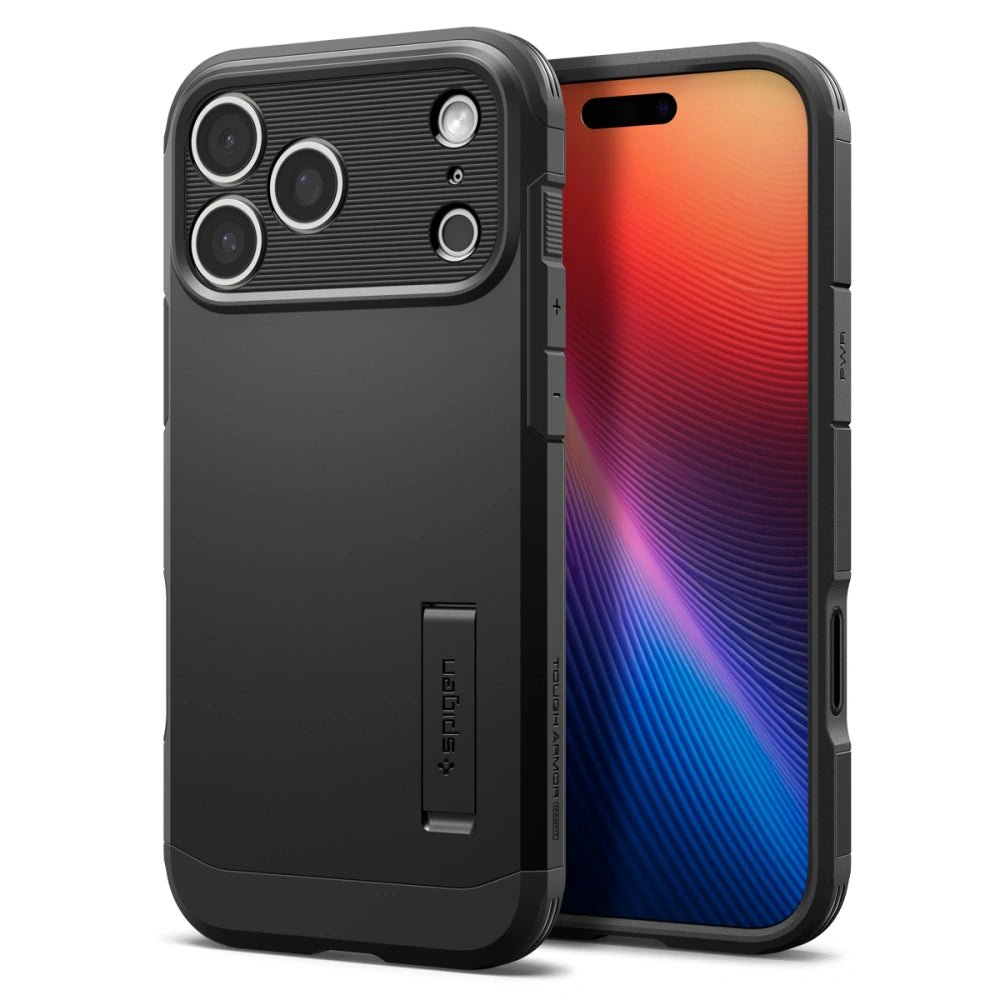 Spigen iPhone 17 Pro Max - Tough Armor T Mag - MagSafe Σκληρή Θήκη με Πλαίσιο Σιλικόνης και Σταντ - Black
