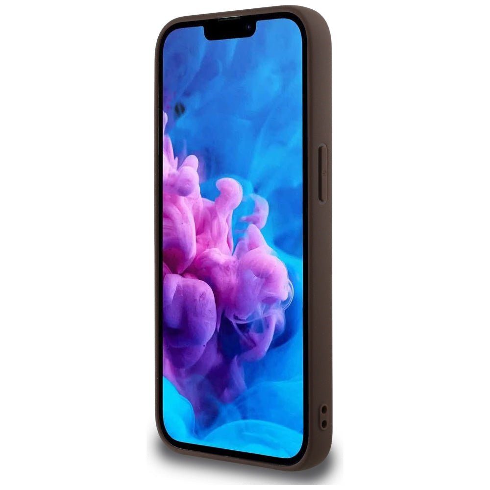 Guess iPhone 16e - 4G Big Logo - Θήκη με Επένδυση Συνθετικού Δέρματος - Brown - GUHCPSE44GMGBR