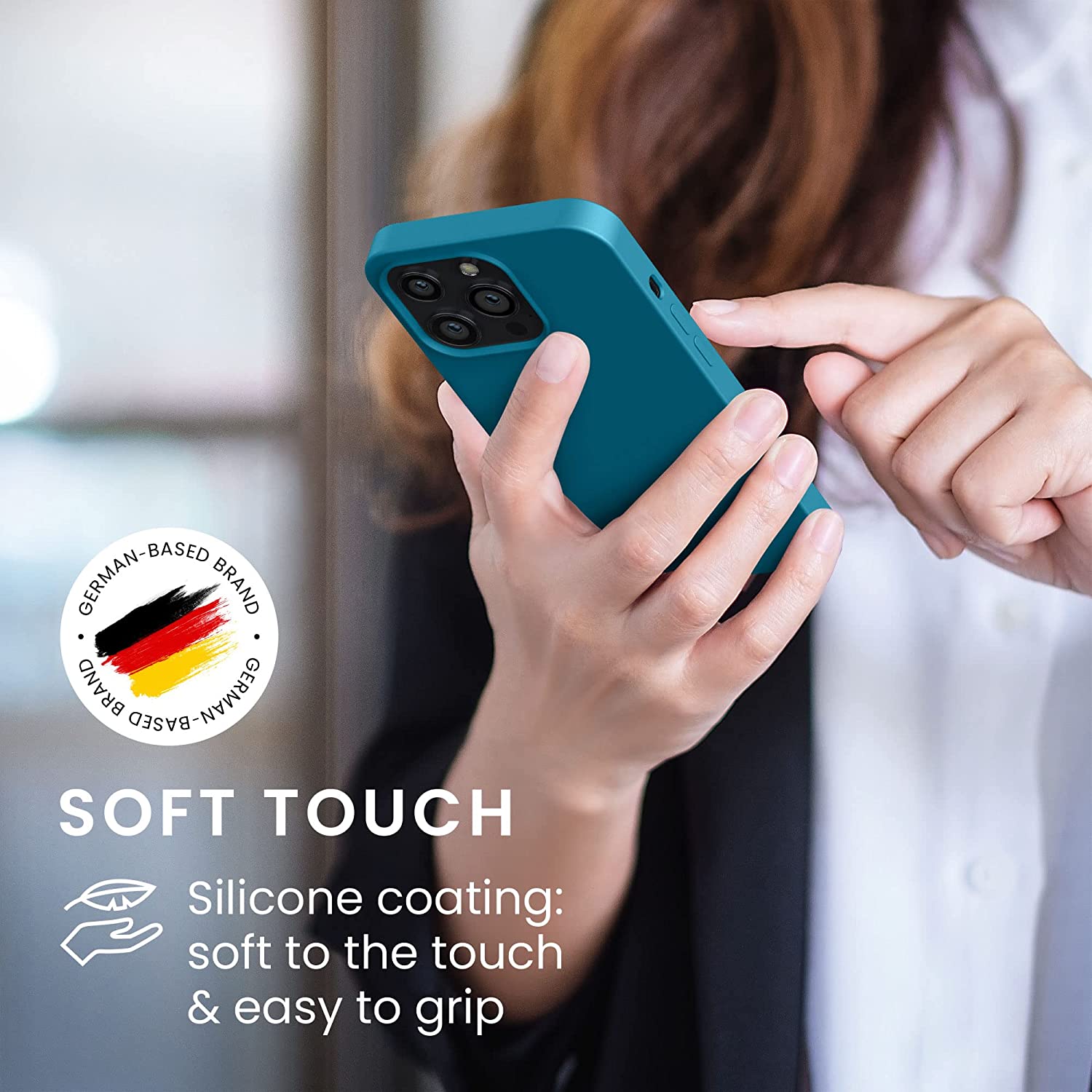KW iPhone 13 Pro Θήκη Σιλικόνης Rubber TPU με MagSafe - Petrol Matte - 56560.57