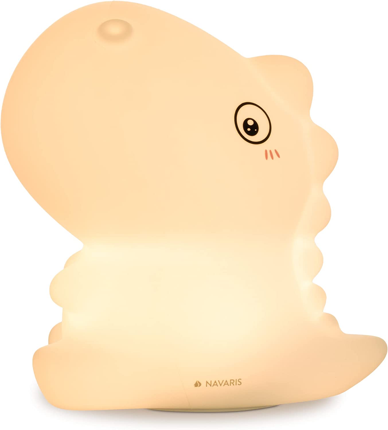 Navaris LED Night Light RGB - Παιδικό Νυχτερινό Φως με Αλλαγή Χρωμάτων - Design Sitting Dino - White - 55003.02.02