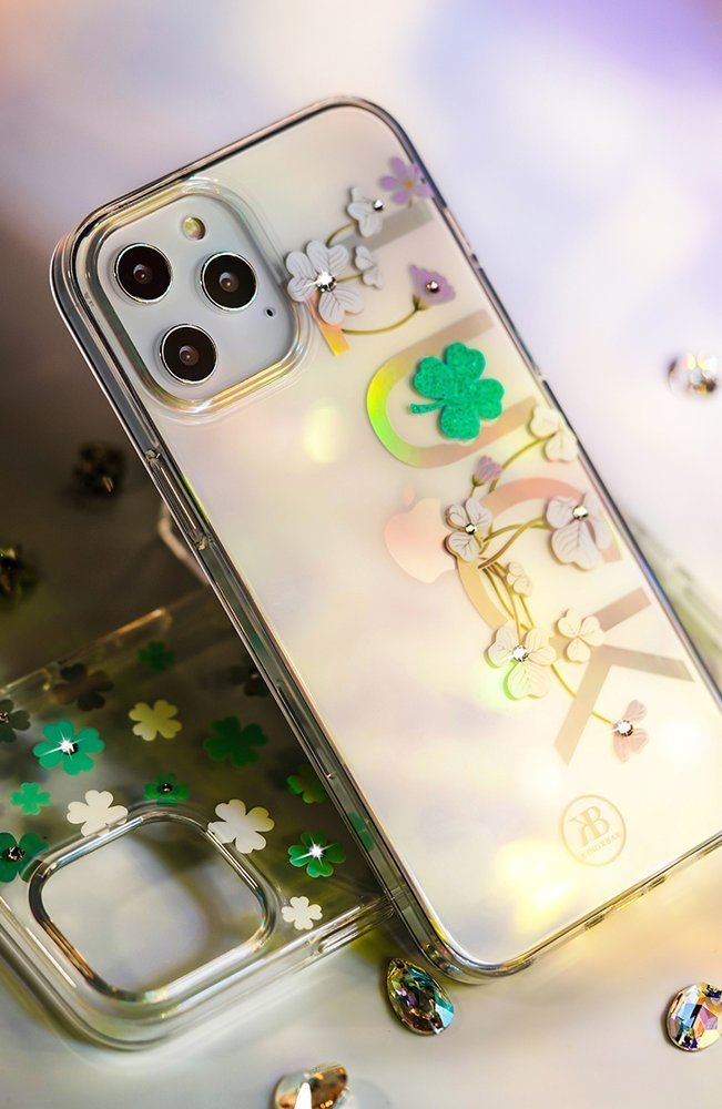 Kingxbar iPhone 12 Pro Max Lucky Series Σκληρή Θήκη με Swarovski Crystals - Luck - Διάφανη