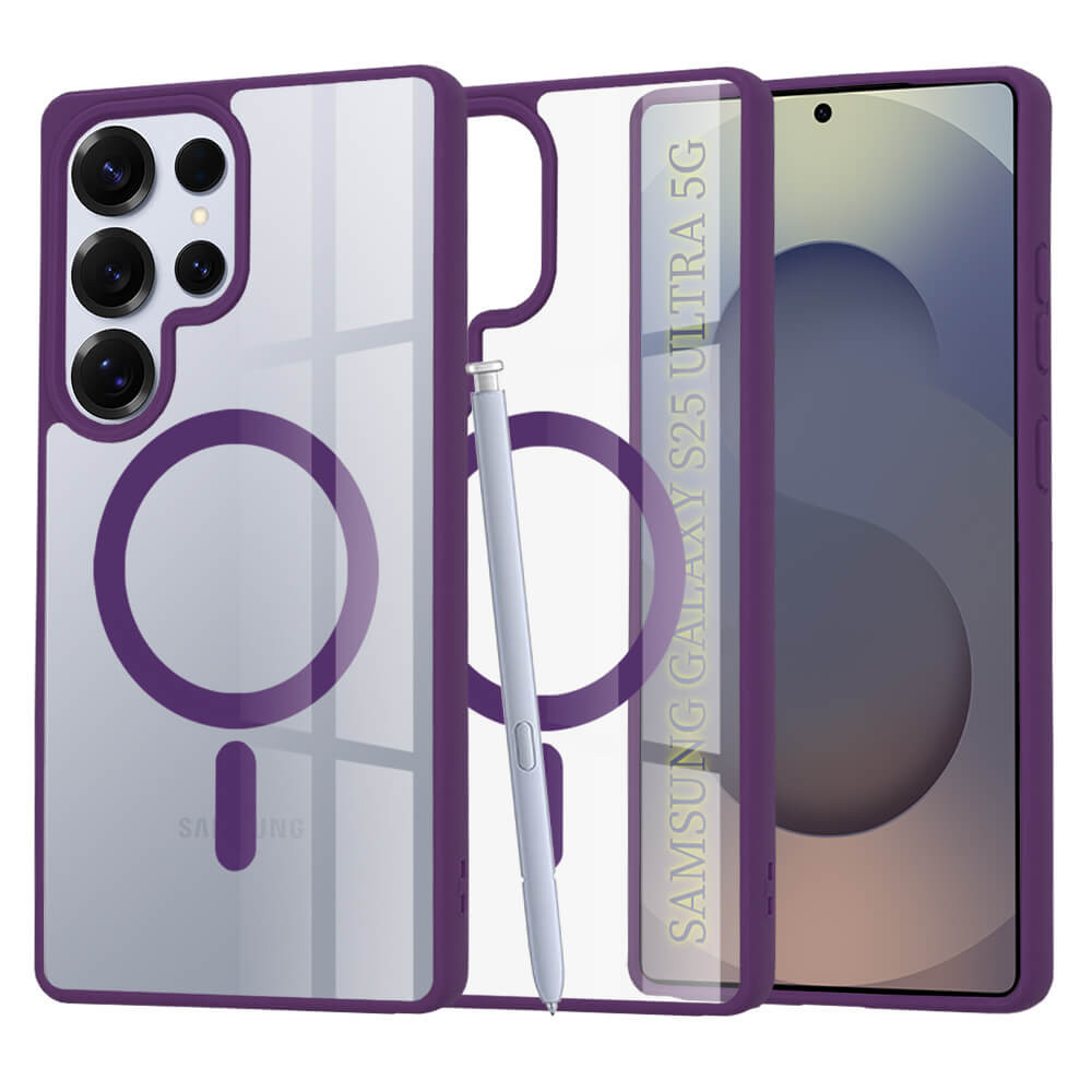 Techsuit Samsung Galaxy S25 Ultra - MagSafe Pro - Σκληρή Θήκη με Πλαίσιο Σιλικόνης - Purple
