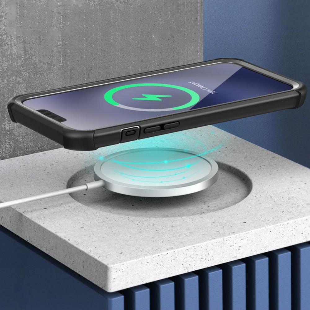 i - Blason iPhone 13 / iPhone 14 Ares Σκληρή Θήκη με Πλαίσιο Σιλικόνης και Προστασία Οθόνης - Black