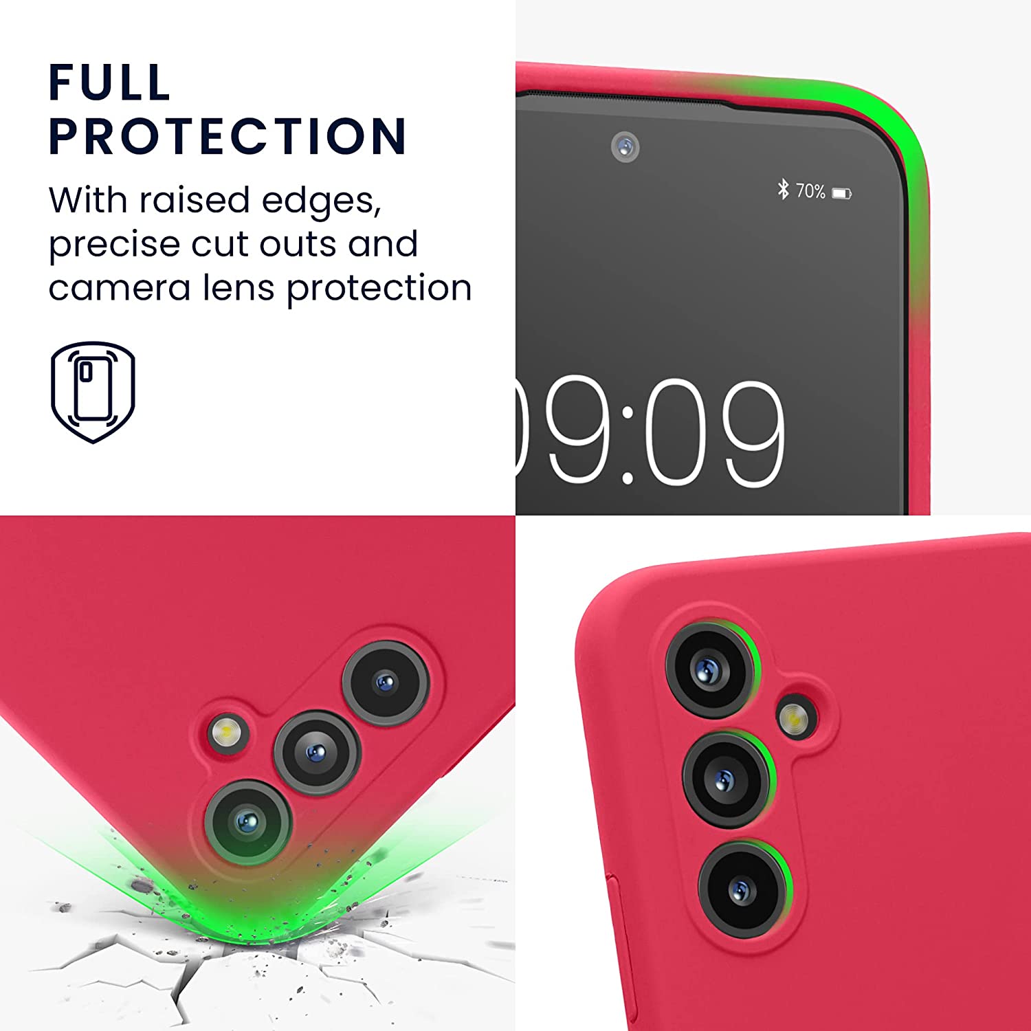 KW Samsung Galaxy A54 5G Θήκη Σιλικόνης Rubberized TPU - Awesome Pink - 60795.238