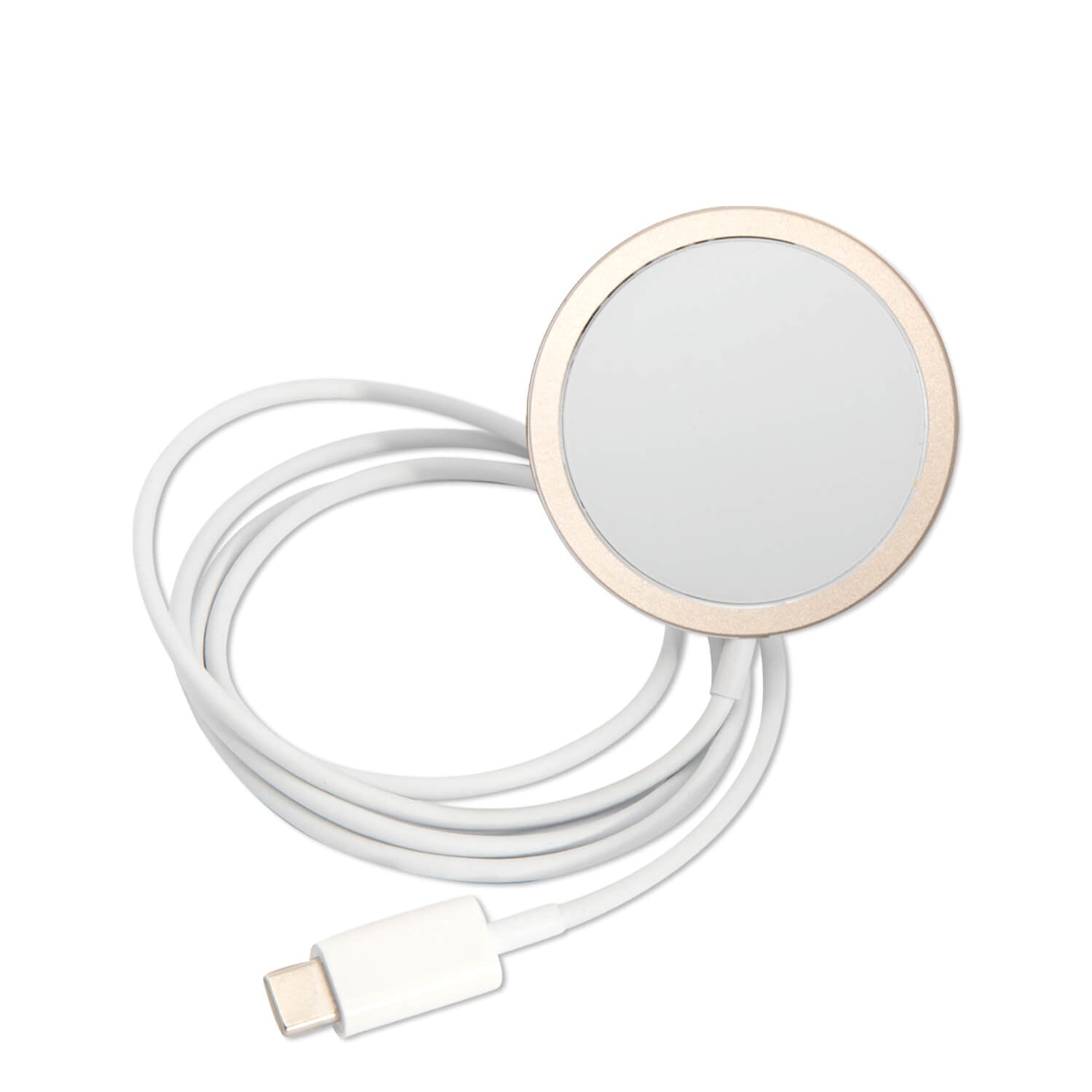 Guess iPhone 14 Pro Max - Bundle Pack MagSafe - Σετ Σκληρή Θήκη με Πλαίσιο Σιλικόνης και Ασύρματος Φορτιστής MagSafe - Design 4G and Gold - Blue - GUBPP14XH4EACSB