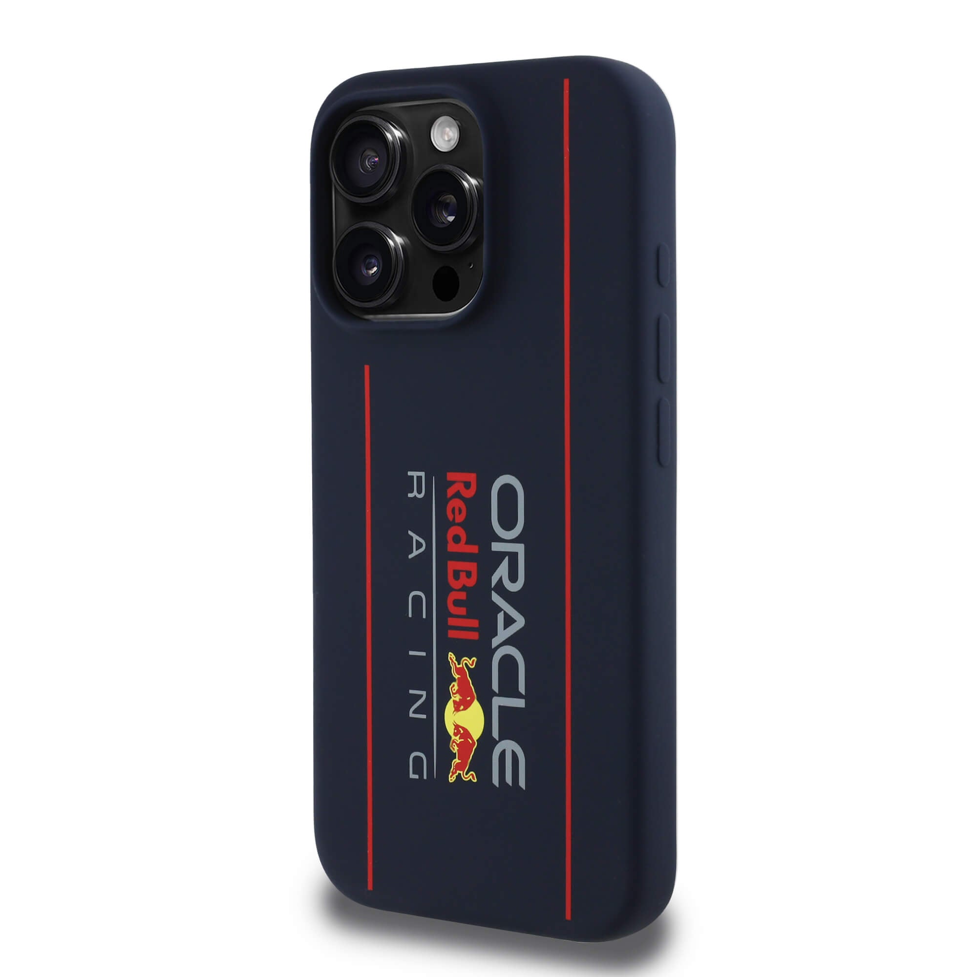 Red Bull iPhone 15 Pro Max - Silicone Vertical Logo - MagSafe Σκληρή Θήκη με Πλαίσιο Σιλικόνης - Navy - RBHMP15X24SIOLRV
