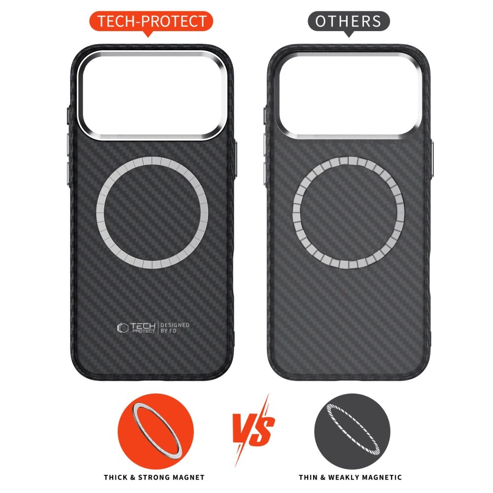 Tech - Protect iPhone 17 Pro Max - Ion Carbon MagSafe - Σκληρή Θήκη με MagSafe - Black / Silver