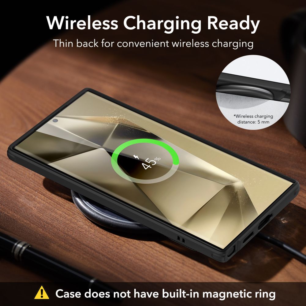 ESR Samsung Galaxy S24 Ultra Air Shield Boost Σκληρή Θήκη με Πλαίσιο Σιλικόνης και Stand - Black
