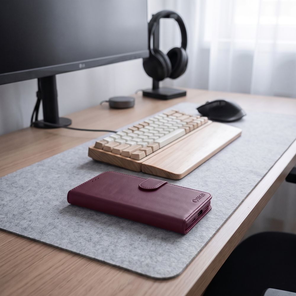 Tech-Protect Xiaomi Redmi Note 17 Pro Max 5G - Θήκη Πορτοφόλι Stand από Δερματίνη - Wallet - Mulberry