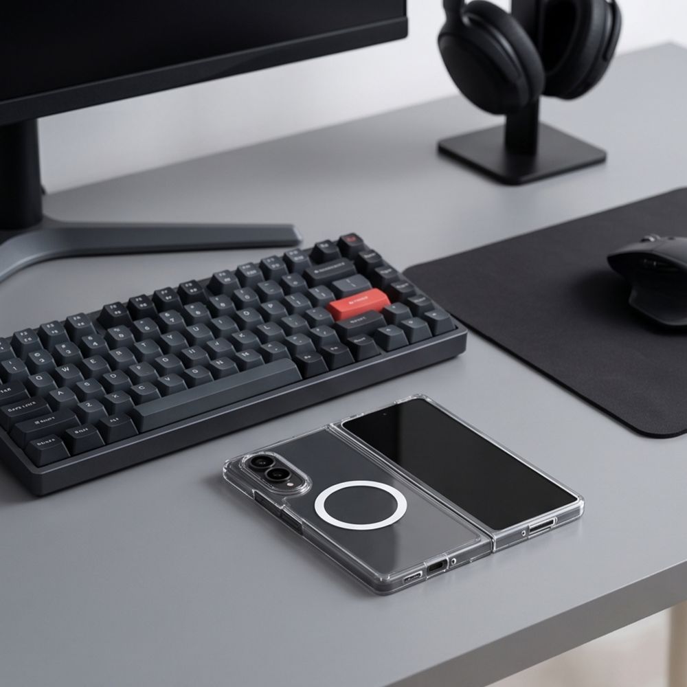 Tech-Protect Samsung Galaxy Z Fold8 - Σκληρή Θήκη με Πλαίσιο Σιλικόνης - Flexair Hybrid MagSafe- Clear
