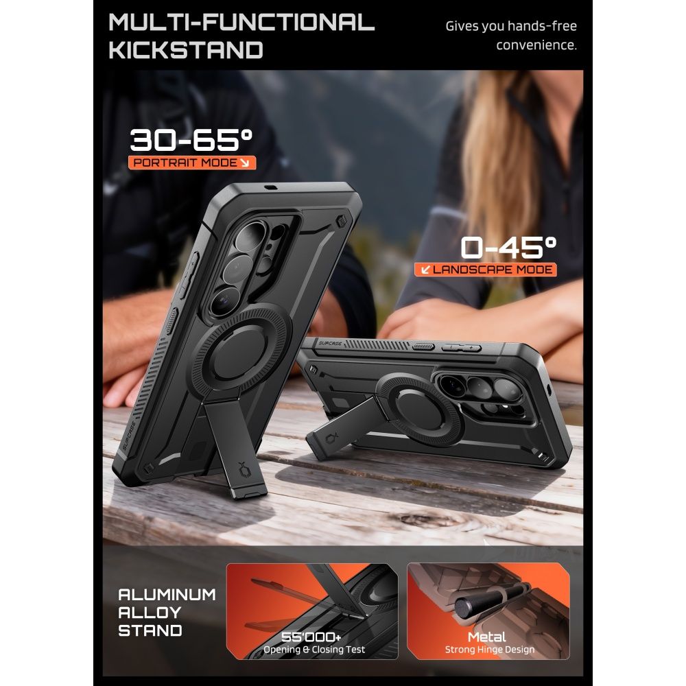 Supcase Samsung Galaxy S26 Ultra - Σκληρή Θήκη MagSafe με Προστασία Οθόνης και Stand - Unicorn Beetle Pro Mag 2 Set - Black