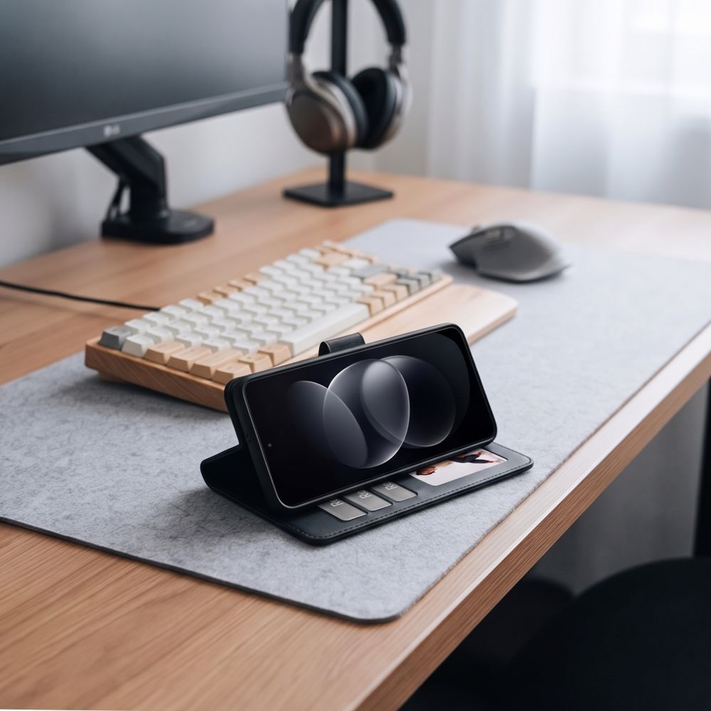 Tech-Protect Xiaomi Redmi Note 17 Pro Max 5G - Θήκη Πορτοφόλι Stand από Δερματίνη - Wallet - Matte Black