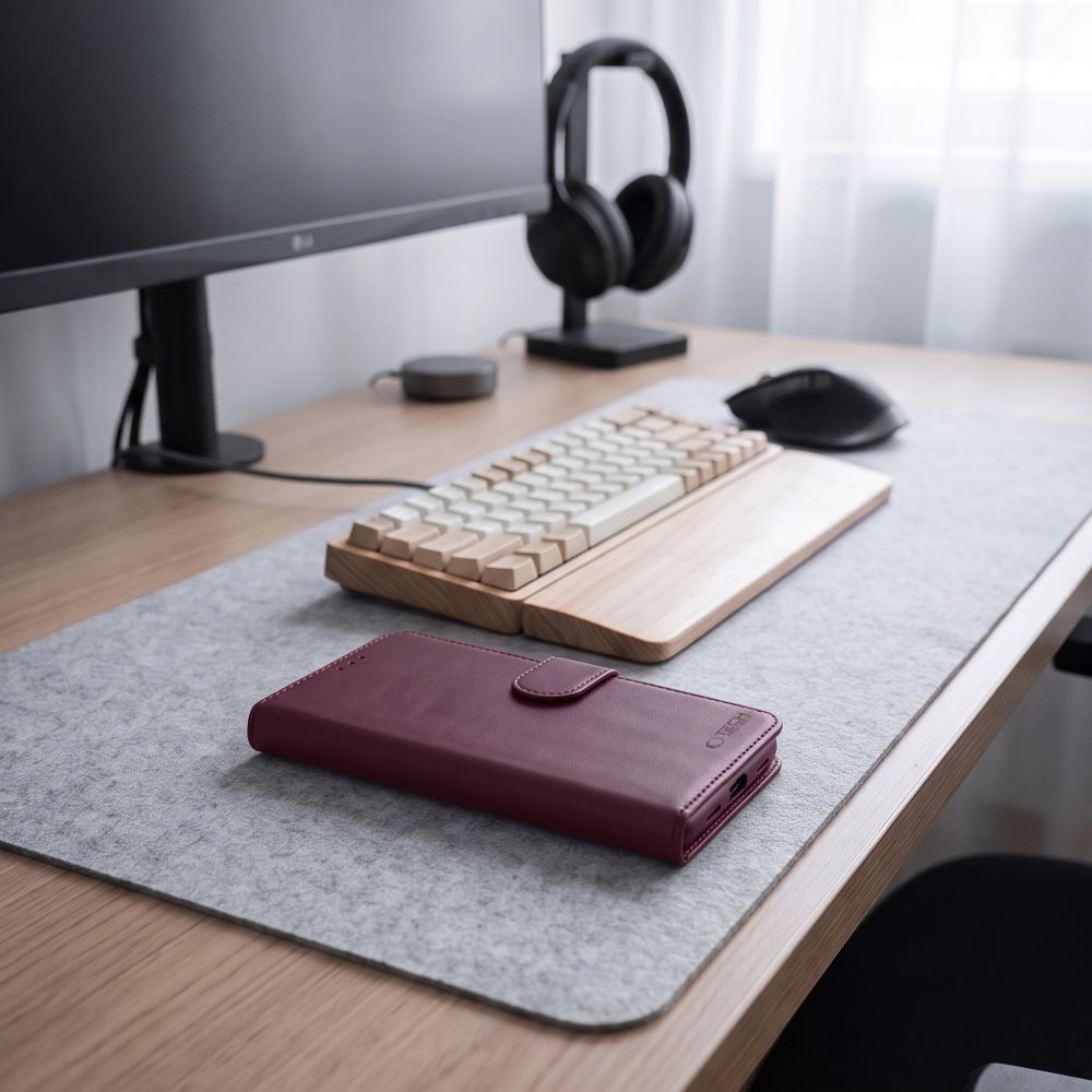 Tech-Protect Xiaomi Redmi Note 17 Pro 5G - Θήκη Πορτοφόλι Stand από Δερματίνη - Wallet - Mulberry