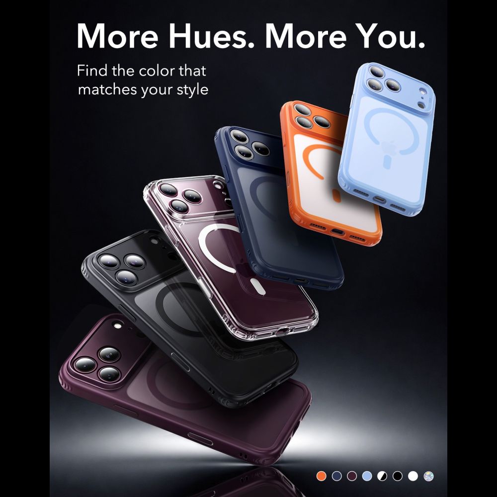 ESR iPhone 18 Pro / iPhone 17 Pro - Σκληρή Θήκη MagSafe με Πλαίσιο Σιλικόνης - Classic Hybrid - Frosted Black