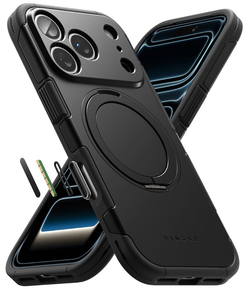 Ringke iPhone 18 Pro / iPhone 17 Pro - Σκληρή Θήκη με Πλαίσιο Σιλικόνης και MagSafe / Σταντ - Alles Magnetic - Black