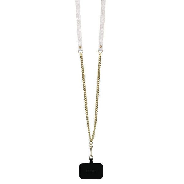 Guess iPhone 16 Pro Max - Leather Metal Logo Strass Crossbody - Θήκη με Επένδυση Συνθετικού Δέρματος και Λουράκι - Pink - GUHCP16XP4TDSCPP