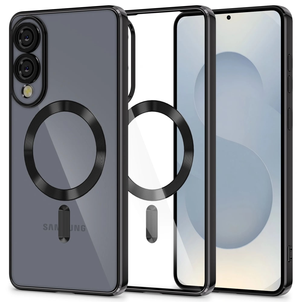 Tech - Protect Samsung Galaxy S25 Edge MagFlex Θήκη Σιλικόνης TPU με MagSafe - Διάφανη / Shiny Black