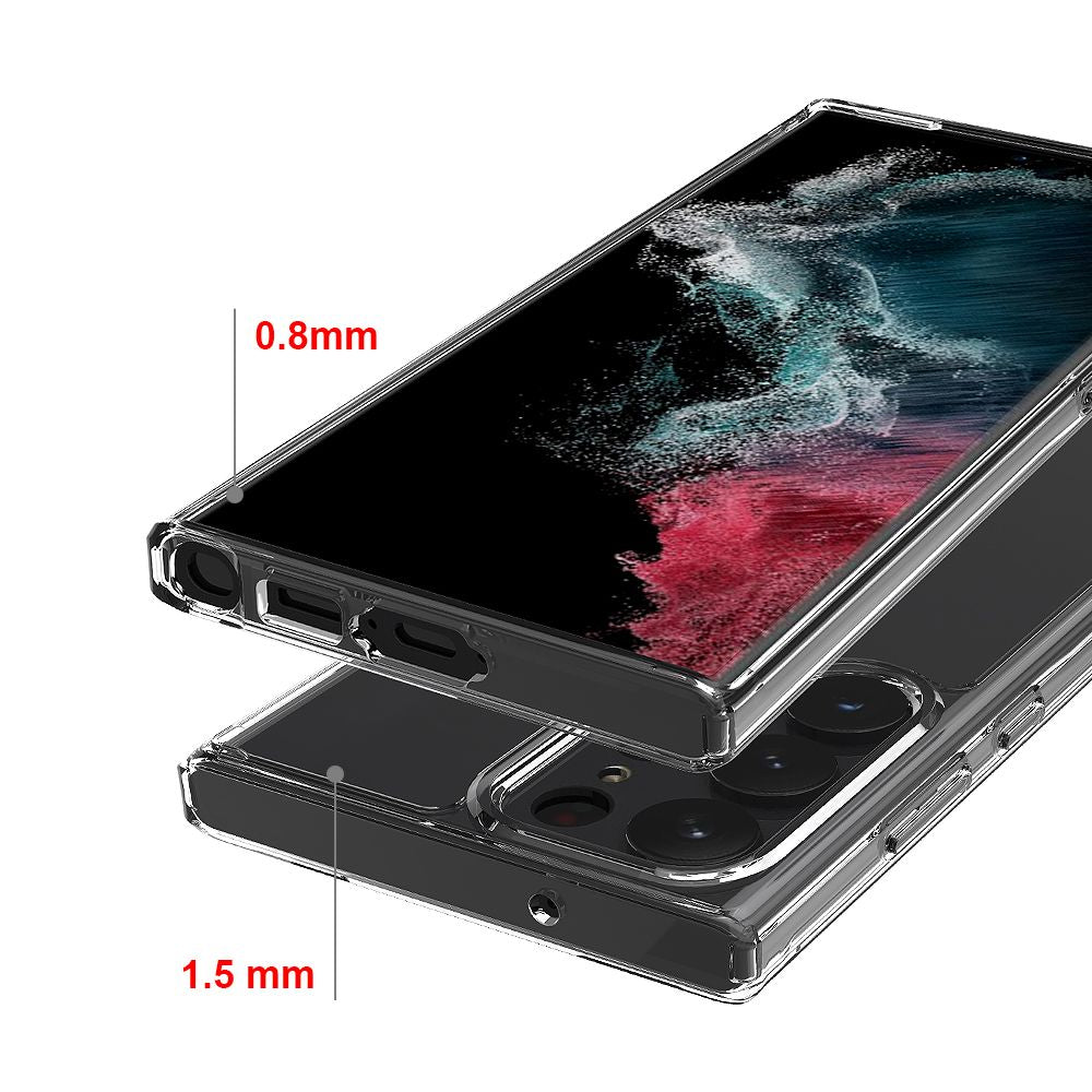Tech - Protect Samsung Galaxy S23 Ultra Flexair Hybrid Σκληρή Θήκη με Πλαίσιο Σιλικόνης - Διάφανη