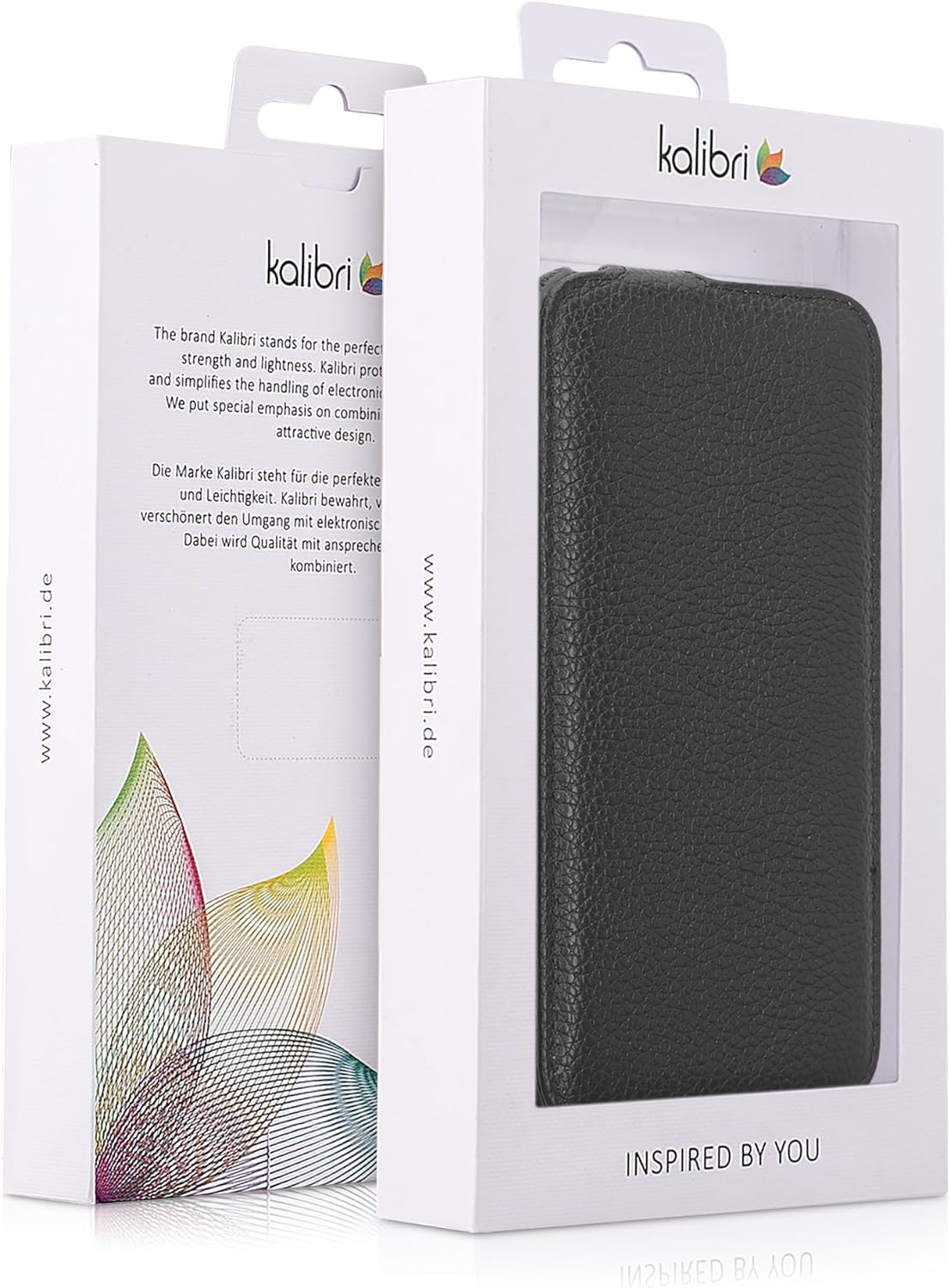 Kalibri iPhone 15 Pro Θήκη Flip από Γνήσιο Δέρμα - Black