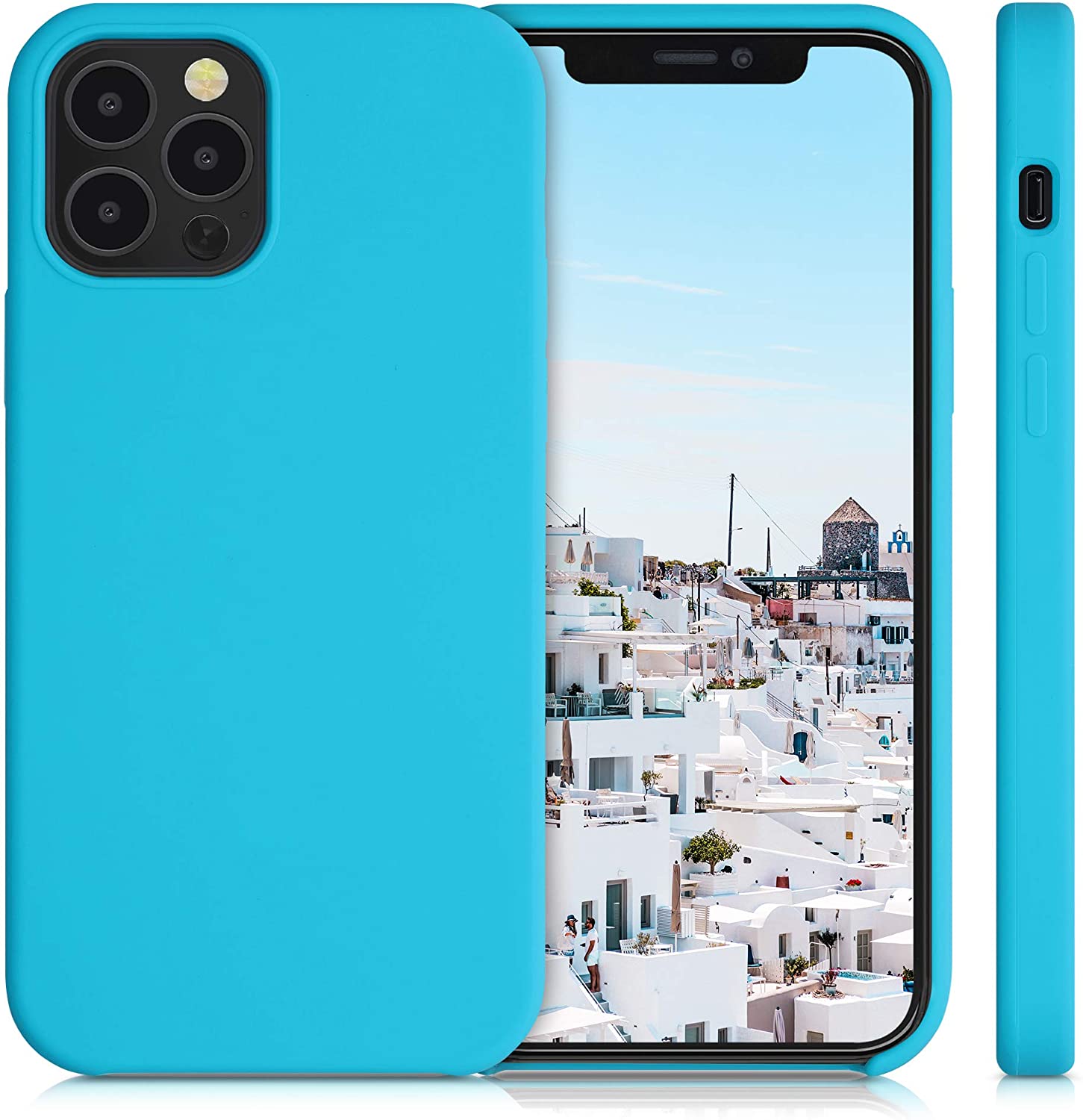 KW iPhone 12 / iPhone 12 Pro Θήκη Σιλικόνης Rubber TPU - Ice Blue - 52641.205