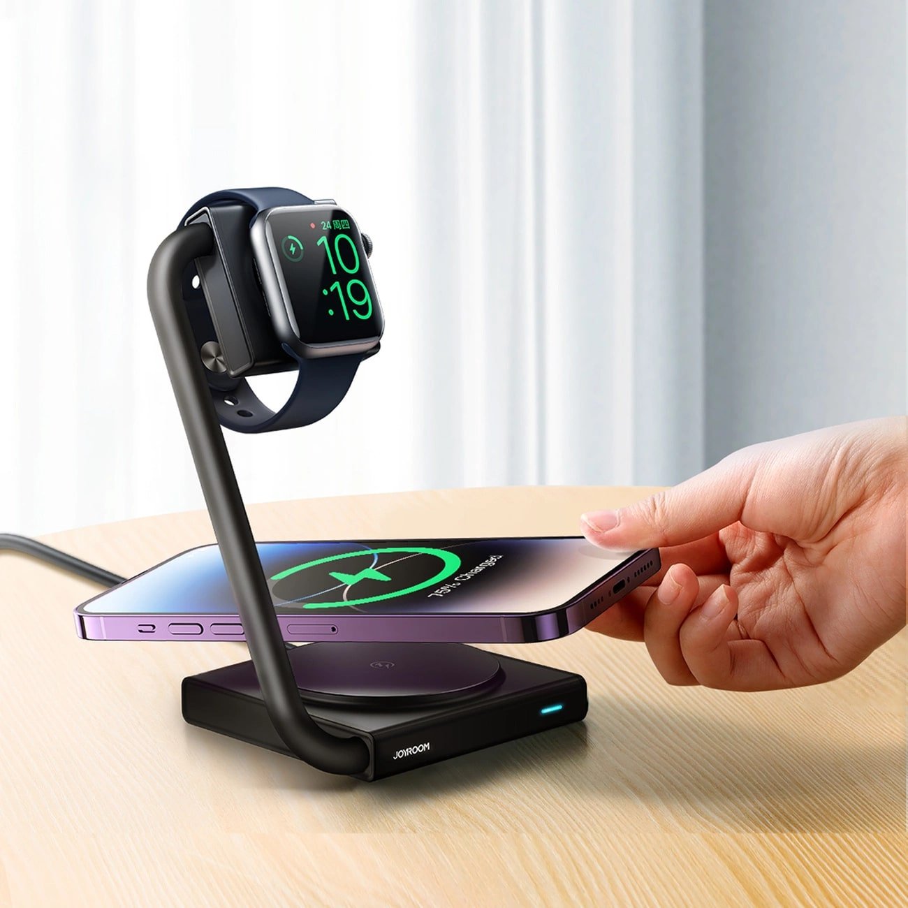 Joyroom JR - WQN05 15W Ασύρματος Φορτιστής MagSafe / Qi Charge για Smartphones και Apple Watch - Black
