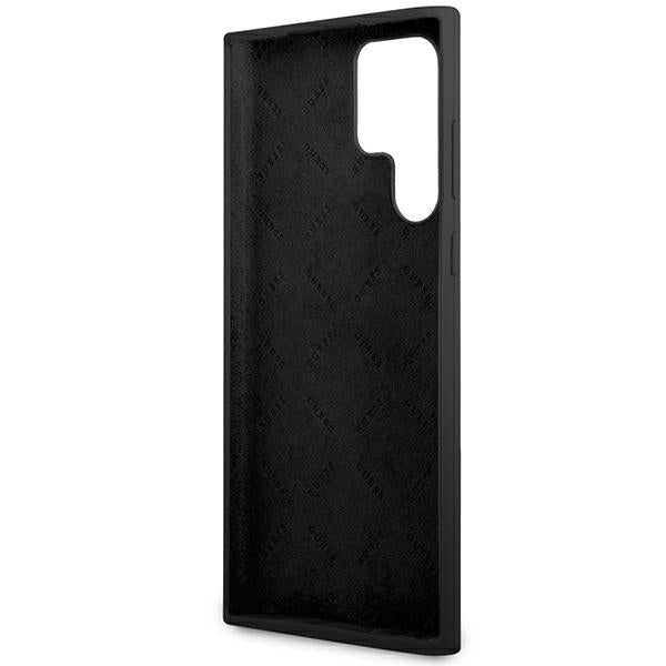 Guess Samsung Galaxy S23 Ultra Silicone Script Metal Logo Θήκη Σιλικόνης - Black - GUHCS23LSLSMK
