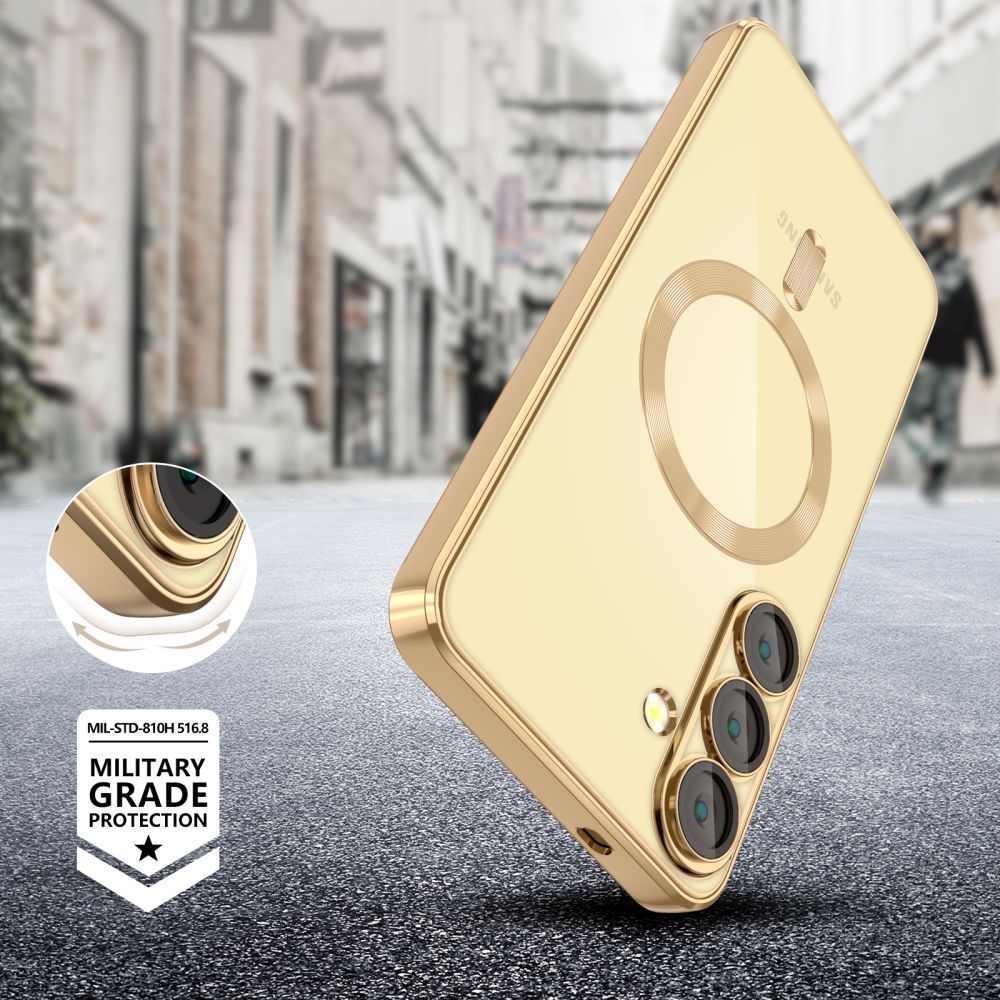 Tech - Protect Samsung Galaxy S25 Plus MagFlex Θήκη Σιλικόνης TPU με MagSafe - Shiny Gold