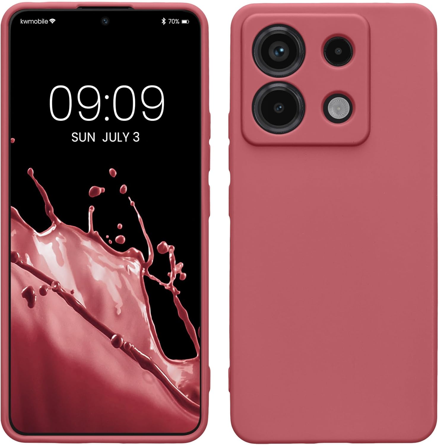 KW Xiaomi Redmi Note 13 Pro 5G / Poco X6 5G Θήκη Σιλικόνης TPU - Dark Rose