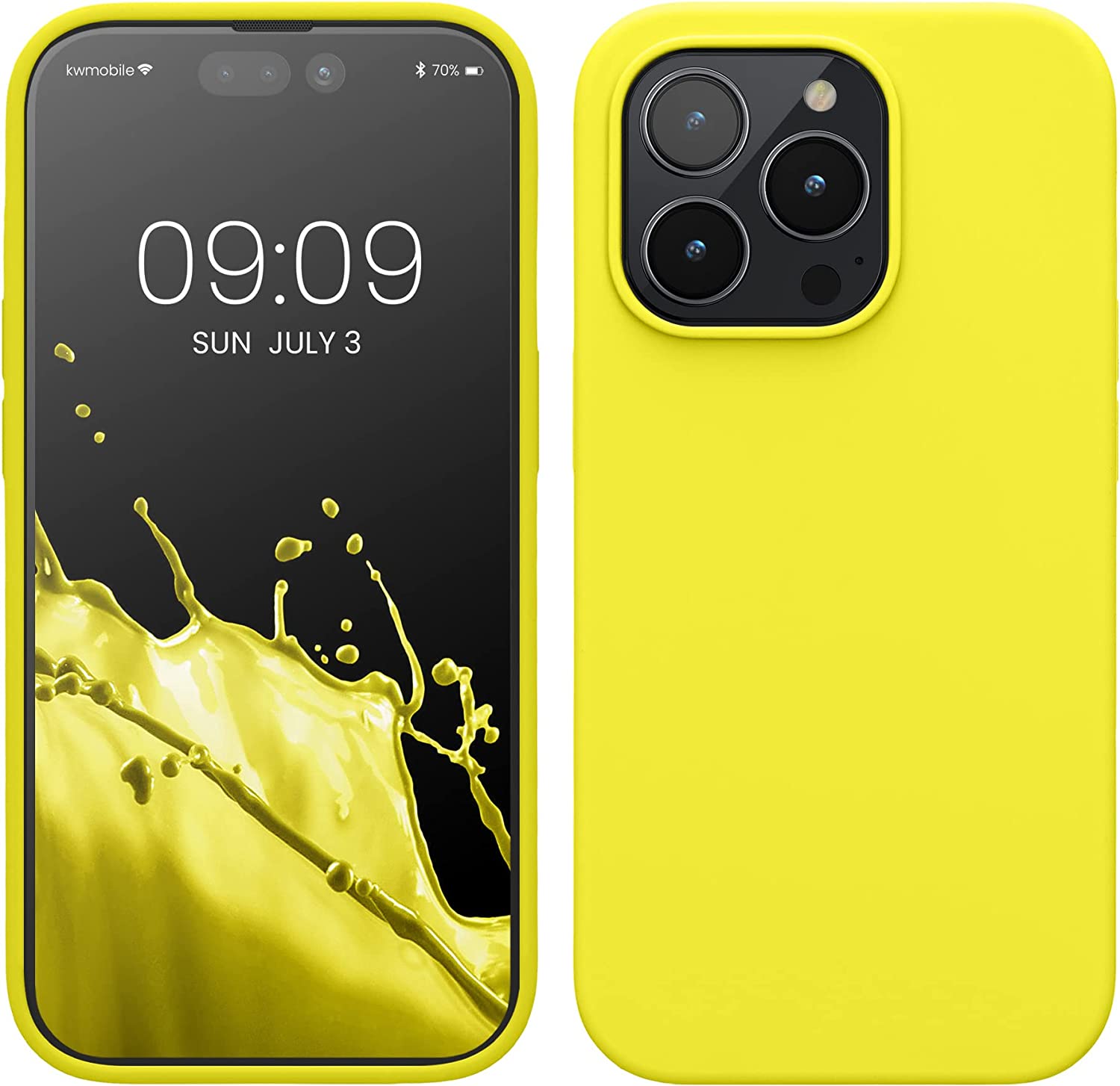 KW iPhone 14 Pro Θήκη Σιλικόνης TPU - Lemon Yellow - 59073.149