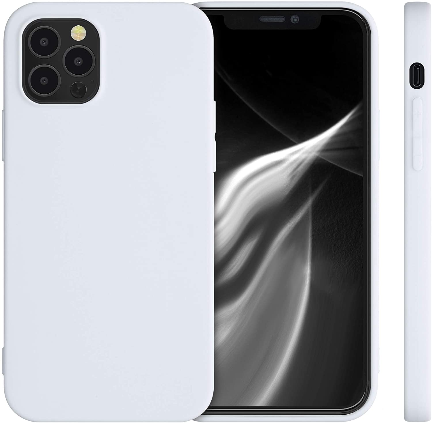 KW iPhone 12 / iPhone 12 Pro Θήκη Σιλικόνης TPU - White Matte - 53938.48