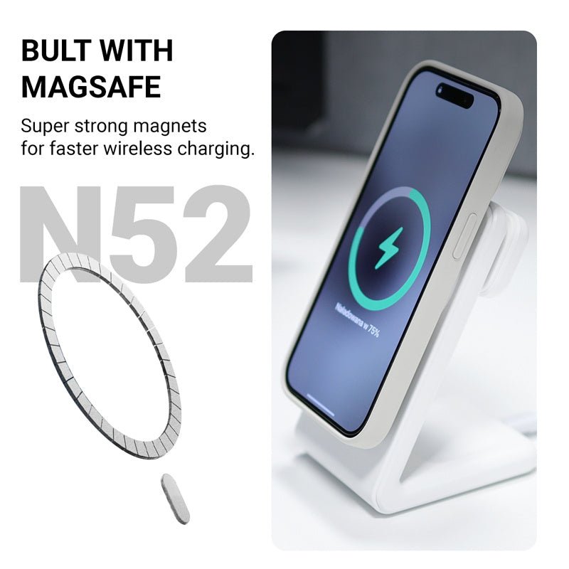 Crong iPhone 14 Plus Color Cover Magnetic - Θήκη Σιλικόνης με MagSafe - Stone