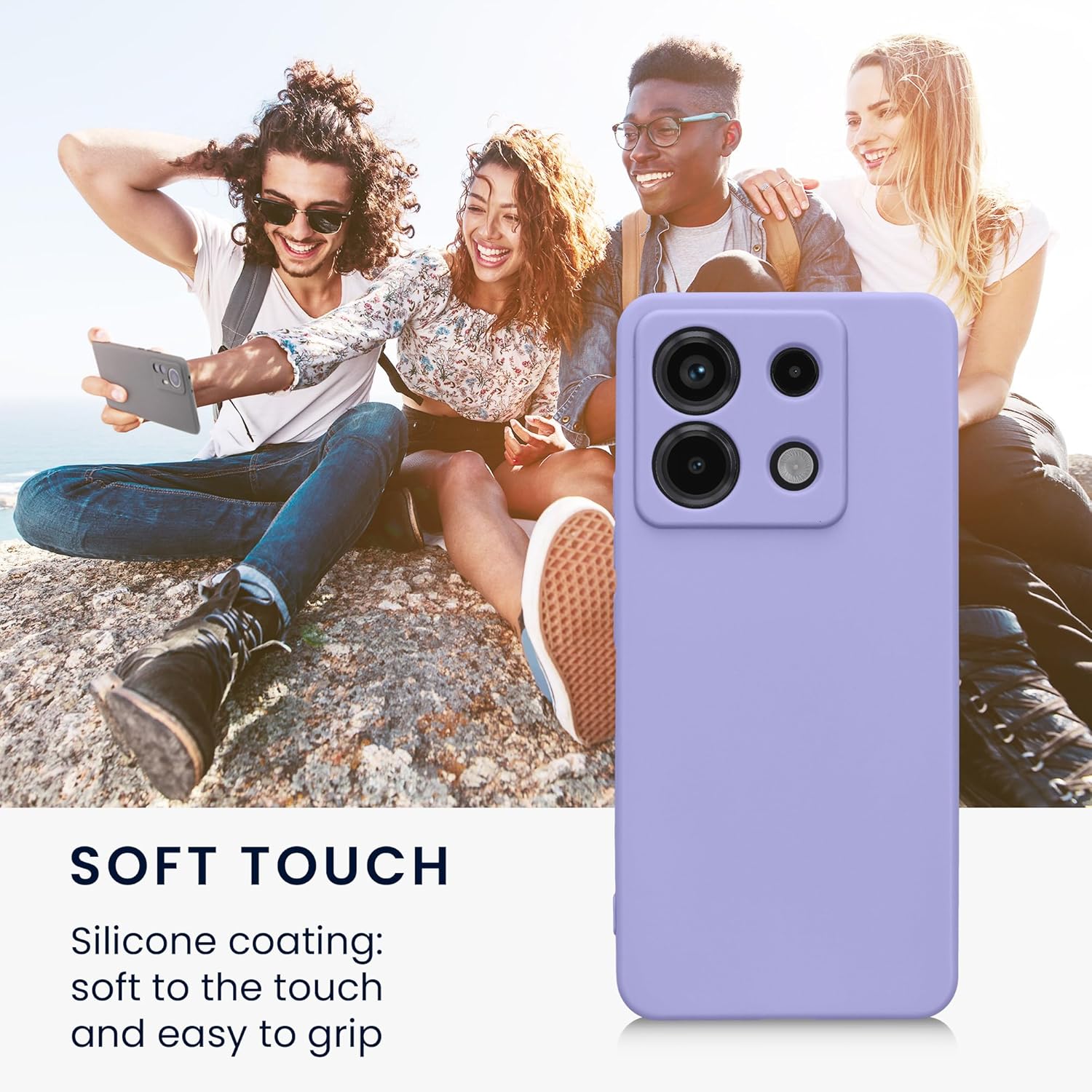 KW Xiaomi Redmi Note 13 Pro 5G / Poco X6 5G Θήκη Σιλικόνης TPU - Lavender
