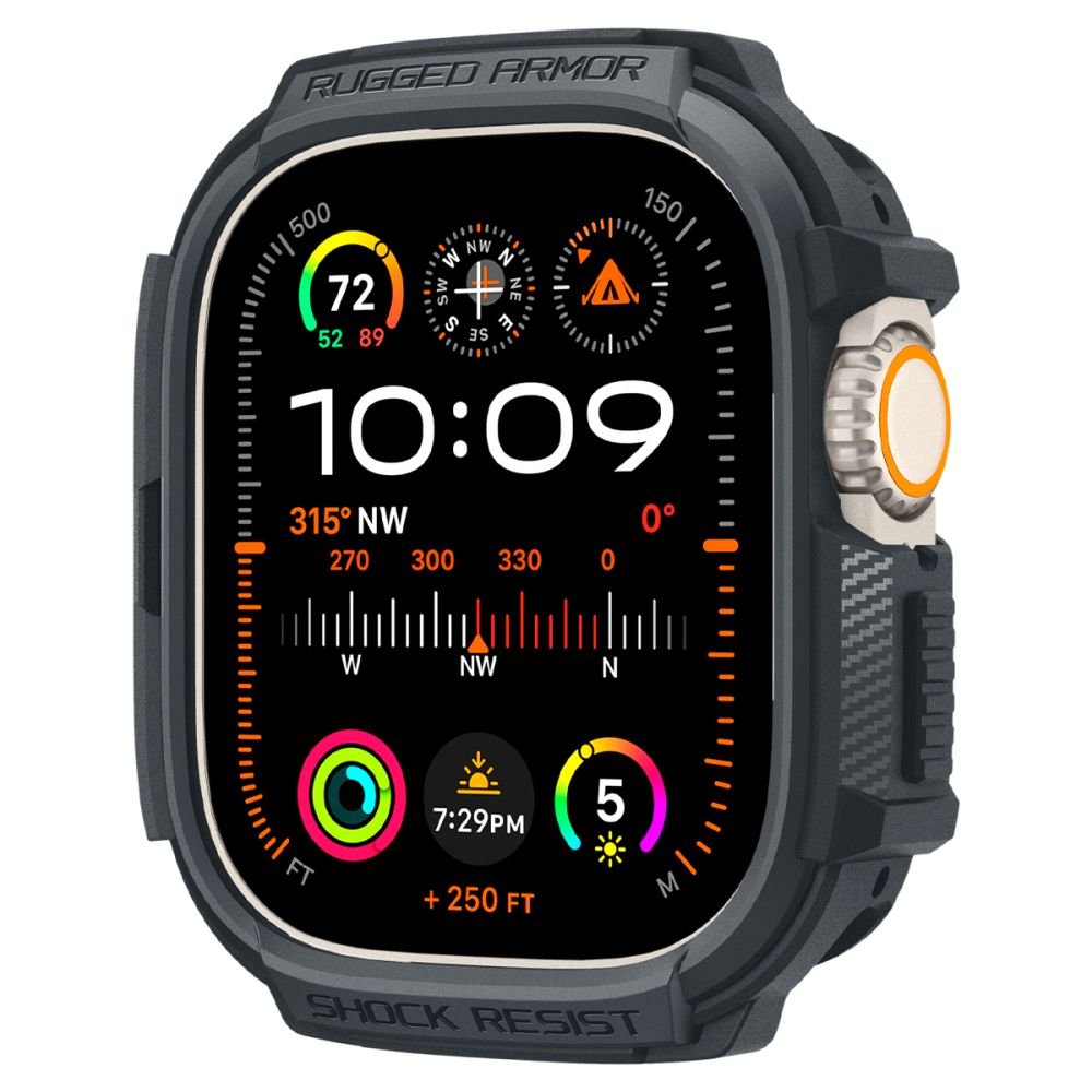 Spigen Θήκη Apple Watch Ultra (1/2/3) - 49mm Rugged Armor - Dark Grey