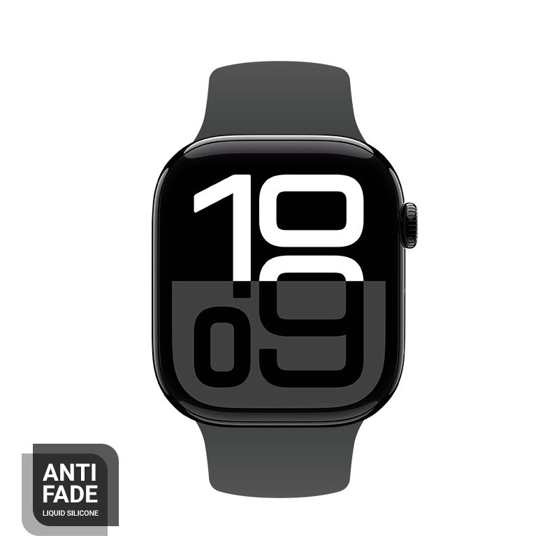 Crong Λουράκι Apple Watch 4/5/6/7/8/9/10/11 - SE (1/2/3) - ULTRA (1/2/3) - 44/45/46/49mm Σιλικόνης - Liquid Strap - Graphite
