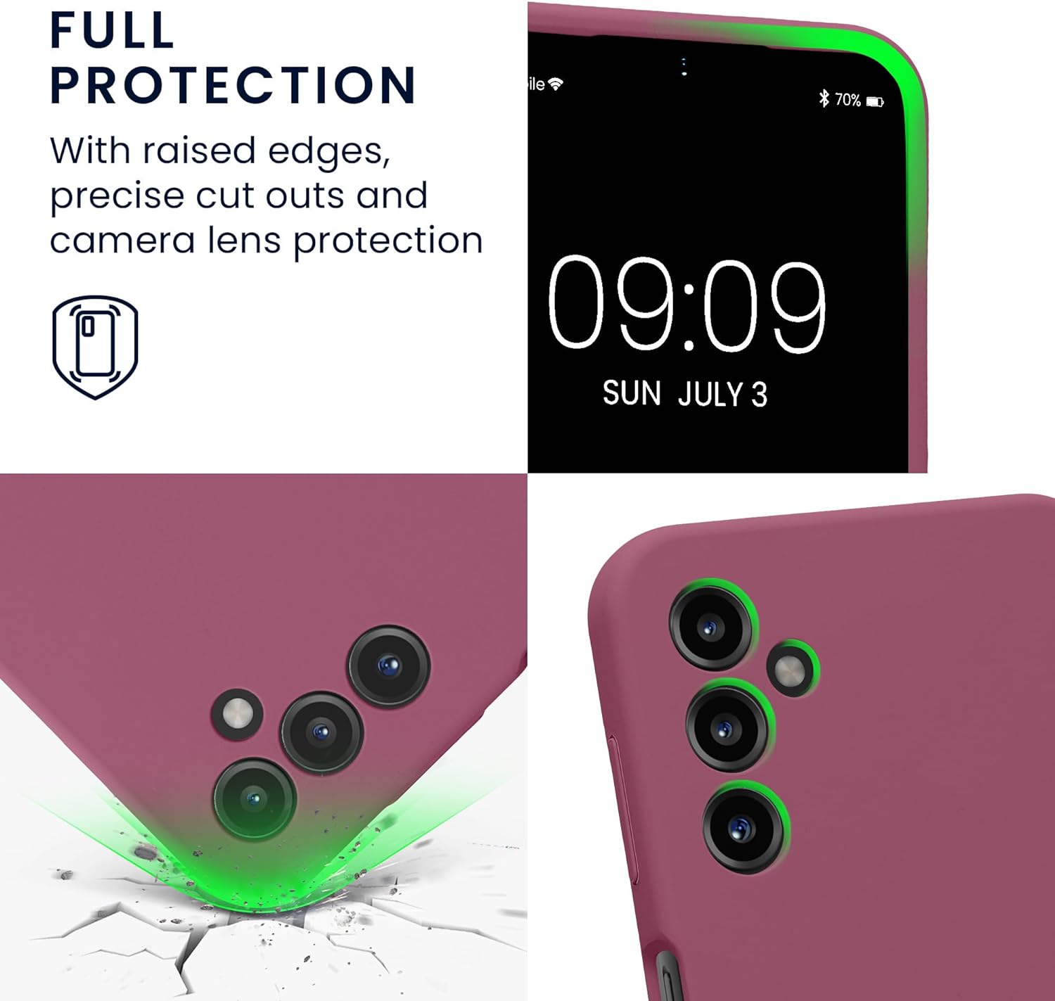 KW Samsung Galaxy A14 5G Θήκη Σιλικόνης Rubberized TPU - Orchid Purple