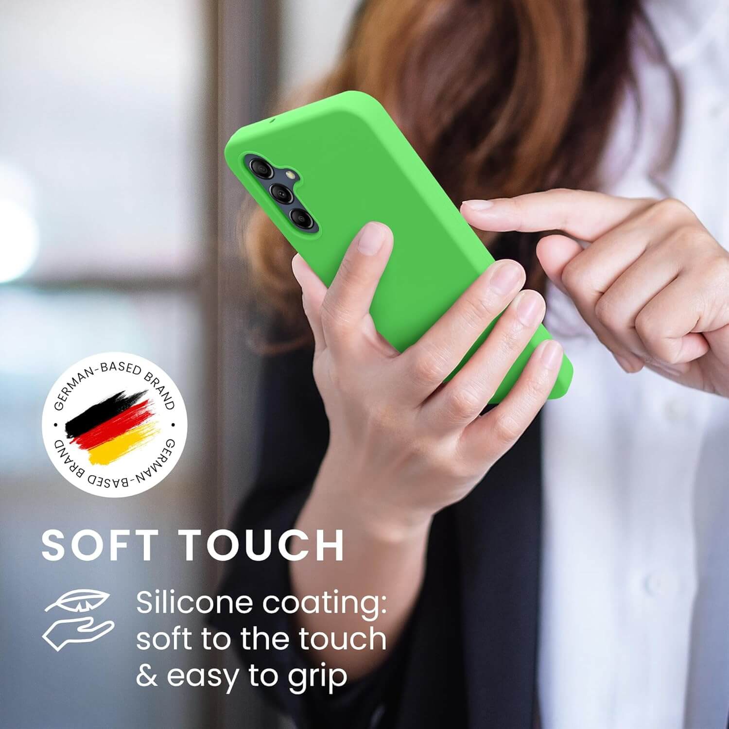 KW Samsung Galaxy A16 4G / A16 5G Θήκη Σιλικόνης Rubberized TPU - Lime Green