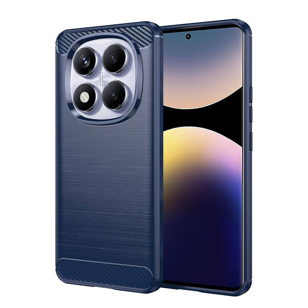 Techsuit Xiaomi Redmi Note 14 Pro 4G Carbon Silicone Θήκη Σιλικόνης TPU - Blue