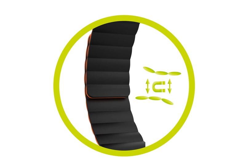 Mobile Origin Λουράκι Apple Watch 4/5/6/7/8/9/10/11 - SE (1/2/3) - Ultra (1/2/3) - 42/44/45/49mm Strap II Σιλικόνης - Orange / Black