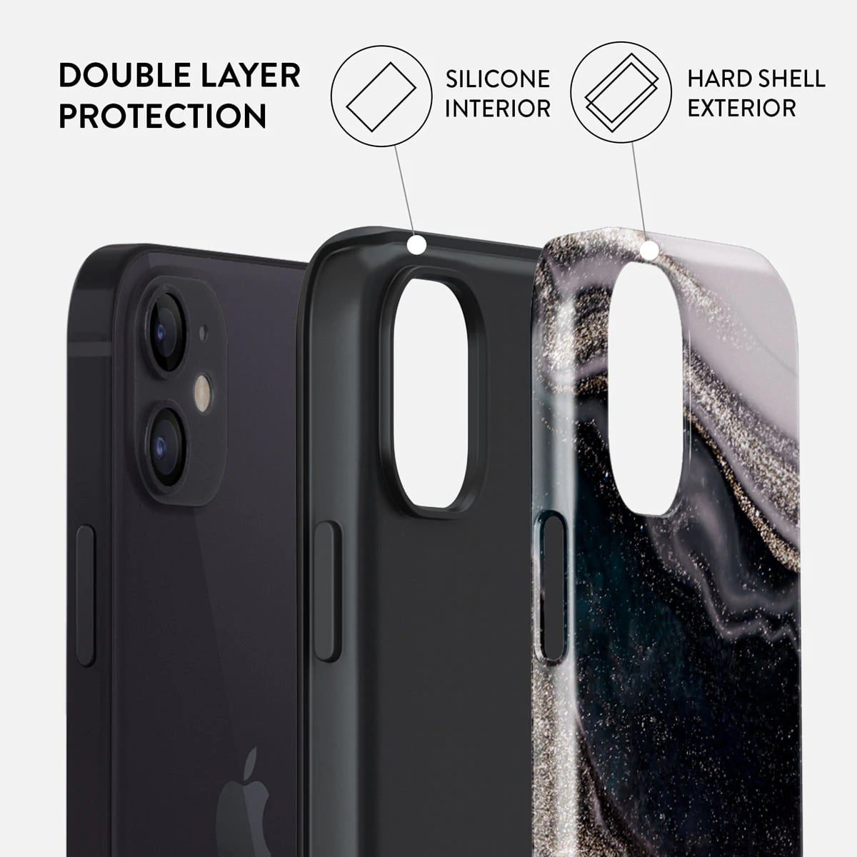 Burga iPhone 12 / 12 Pro Fashion Tough Σκληρή Θήκη - Magic Night