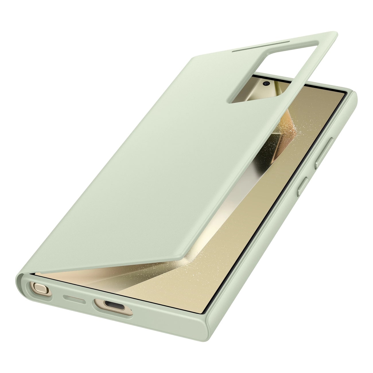 Samsung Smart View Wallet - Samsung Galaxy S24 Ultra Θήκη Πορτοφόλι - Light Green - EF - ZS928CGEGWW