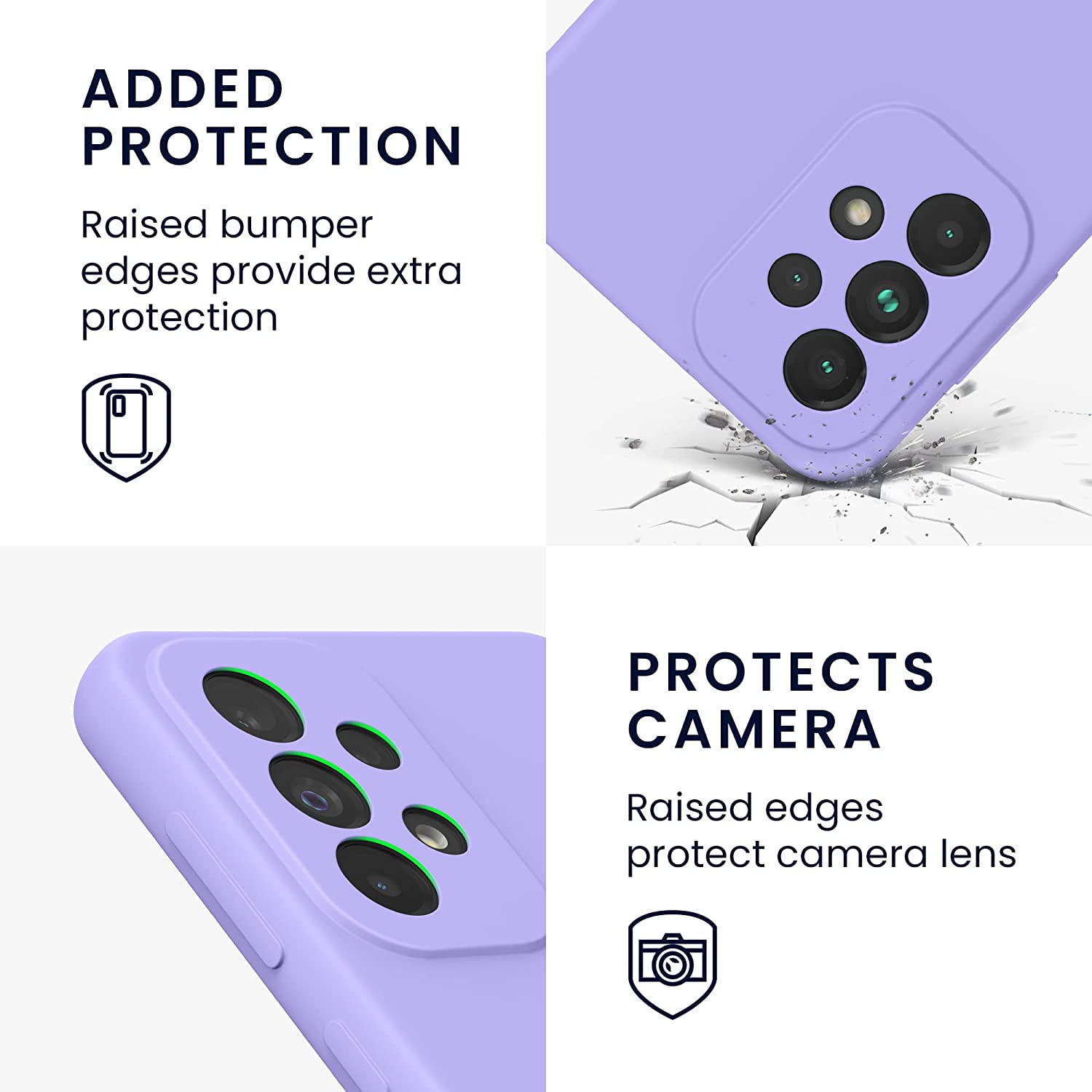 KW Samsung Galaxy A33 5G Θήκη Σιλικόνης Rubberized TPU - Lavender - 57833.108