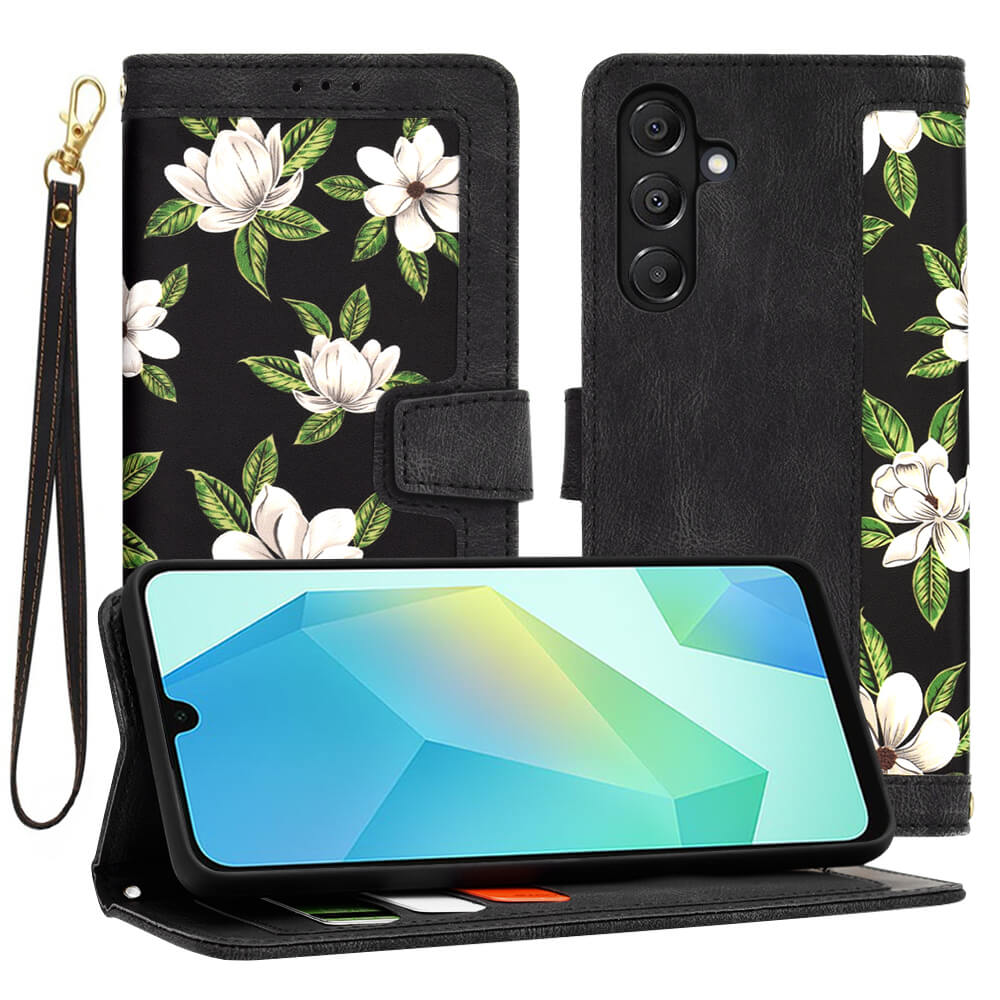 Techsuit Samsung Galaxy A16 4G / A16 5G - FlipCraft - Θήκη Πορτοφόλι από Δερματίνη - Flowers of the Dawn